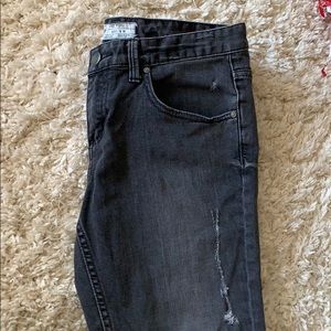 Free people cropped black denim